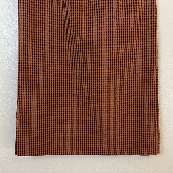 •RAILS• Luci Ruched Midi Skirt in Russet Gingham Size Small - Picture 9 of 12